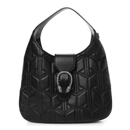 Gucci Calfskin Web Quilted Medium Dionysus Hobo Black 1 of 4
