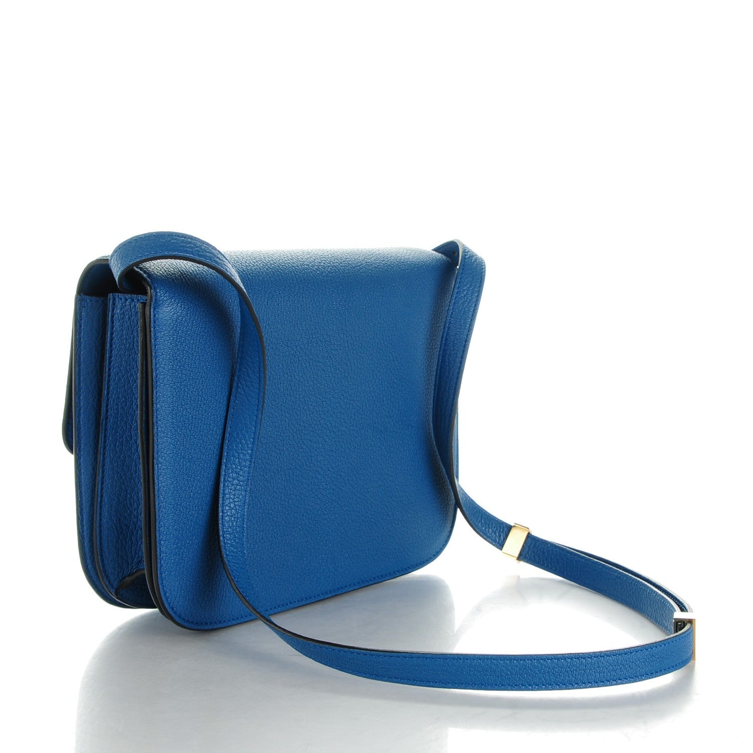 Celine Goatskin Medium Classic Box Flap Bag Sea 3 of 7