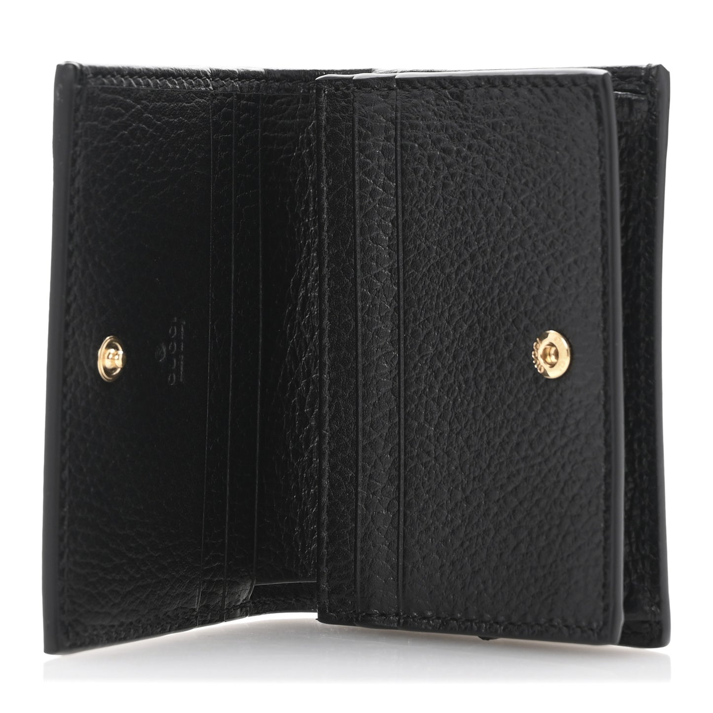 Dollar Calfskin GG Supreme Monogram GG Marmont Card Case Black Beige Ebony