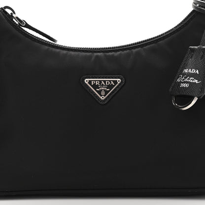 Prada Tessuto Nylon Mini Re-Edition 2000 Bag Black 8 of 10