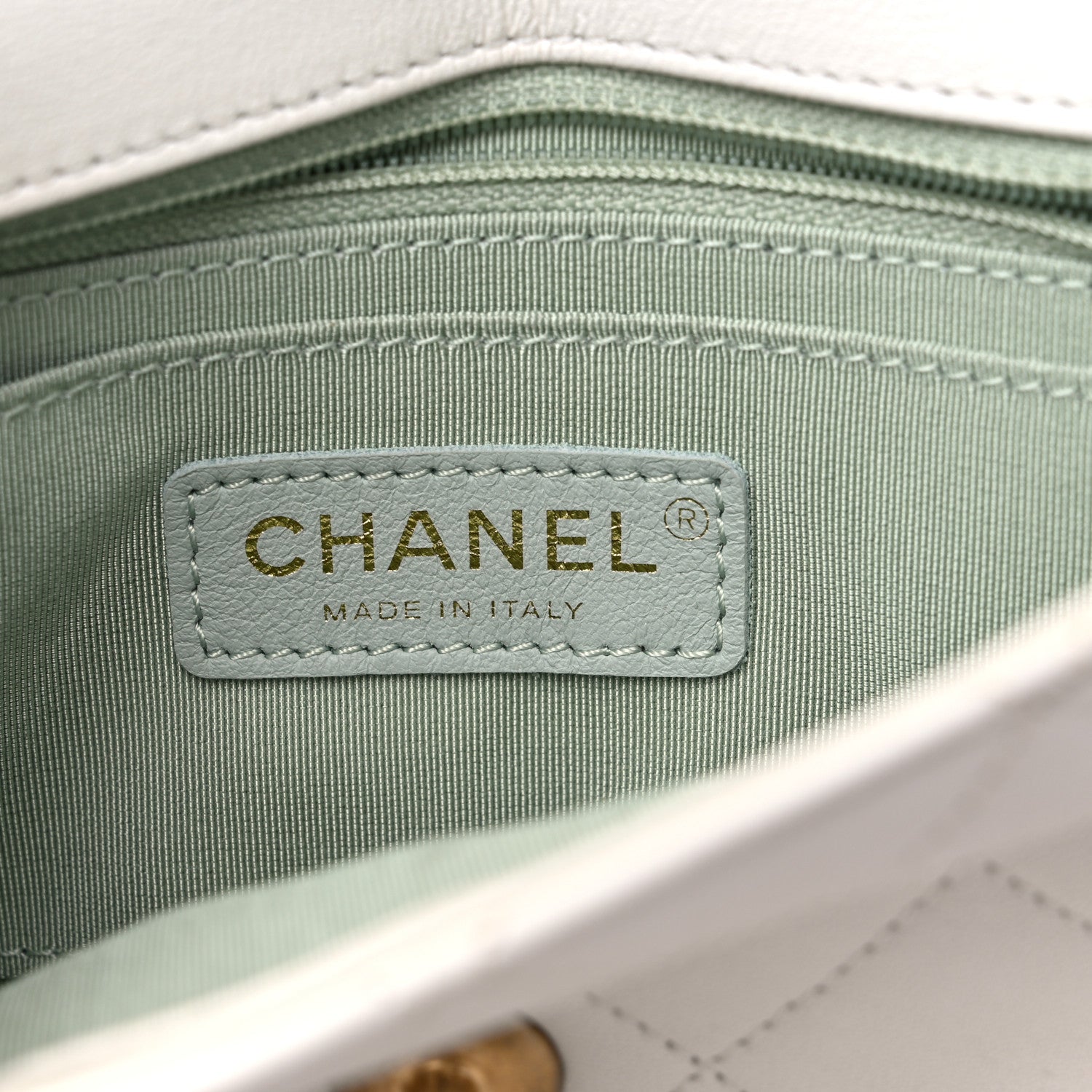 Chanel Lambskin Quilted All Around Flap White Green Multicolor 6 of 10