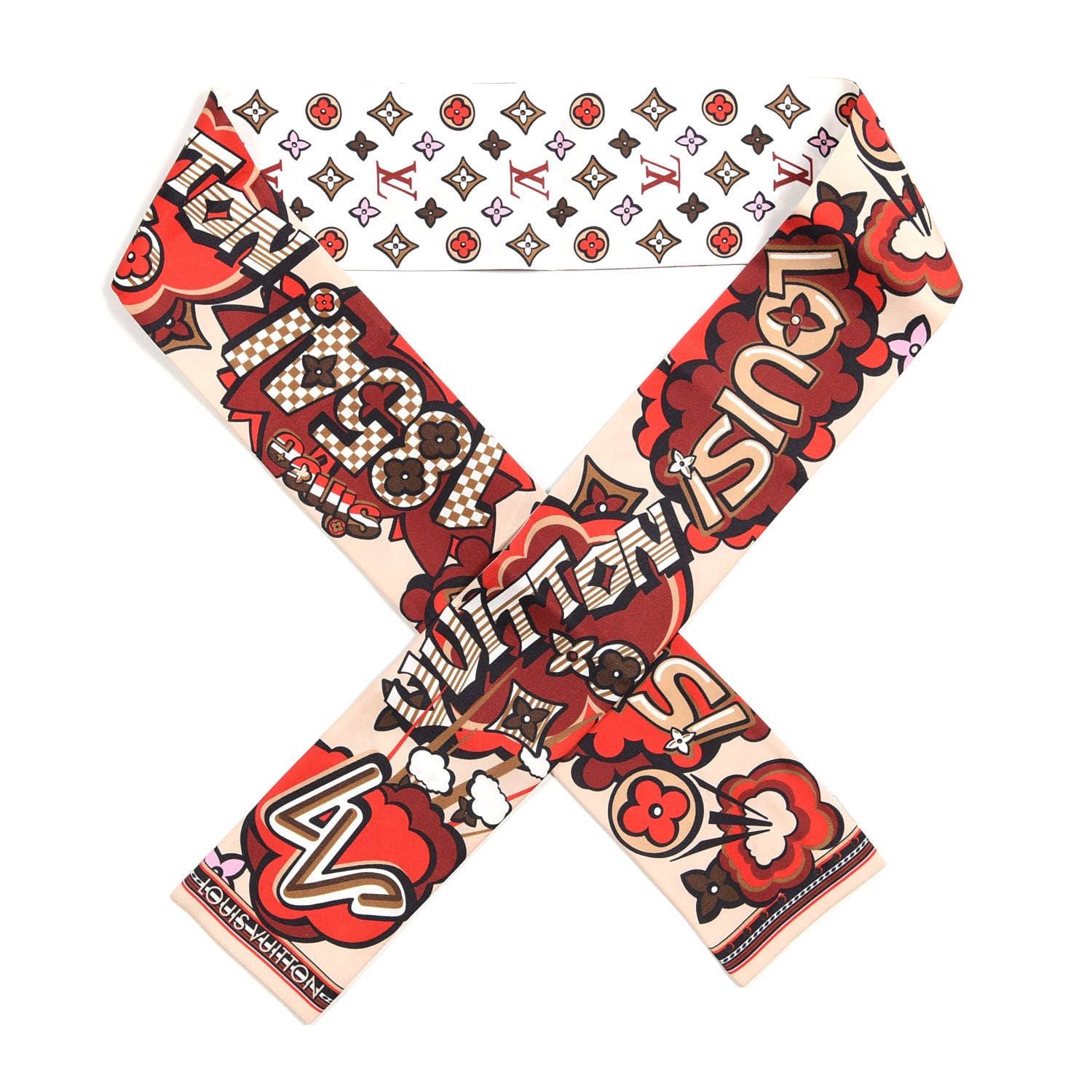 Louis Vuitton Silk Street Monogram Bandeau Beige 1 of 4