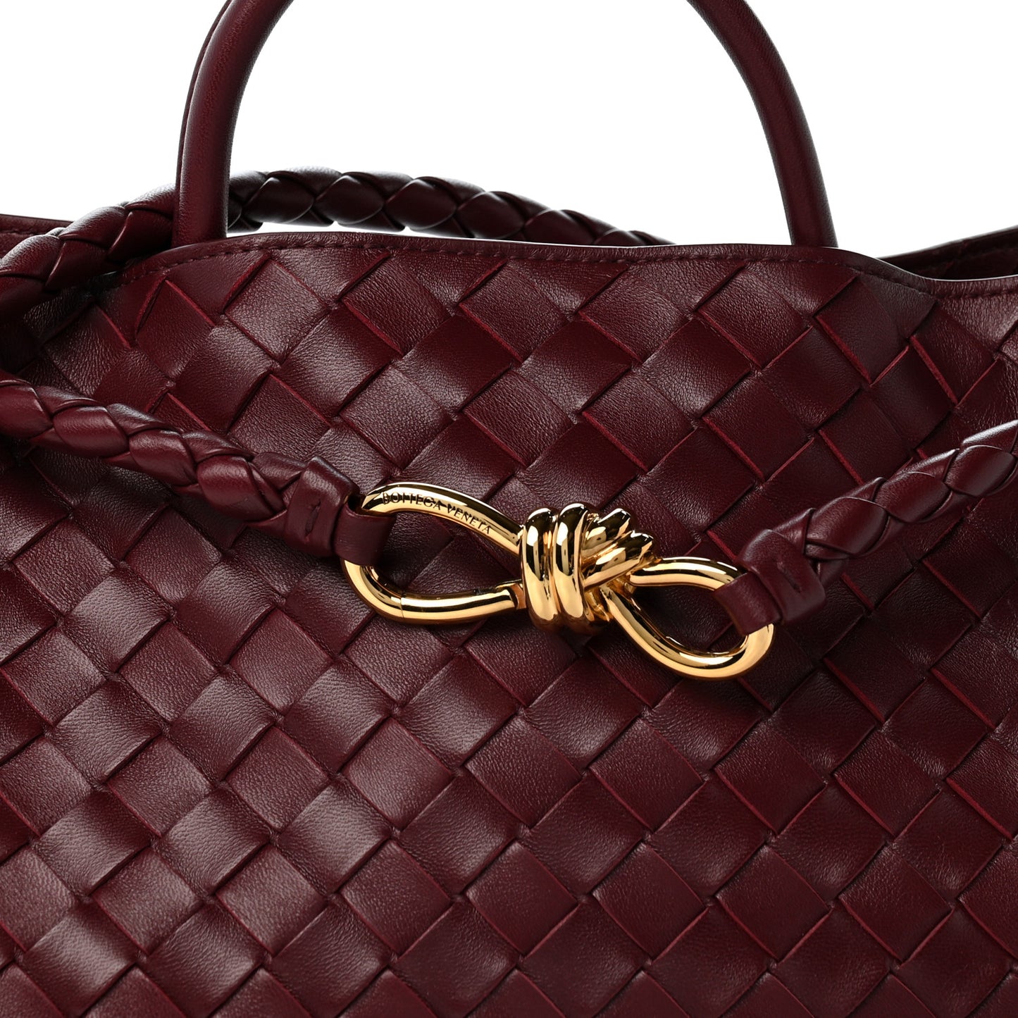 Nappa Intrecciato Medium Andiamo Shoulder Bag Barolo