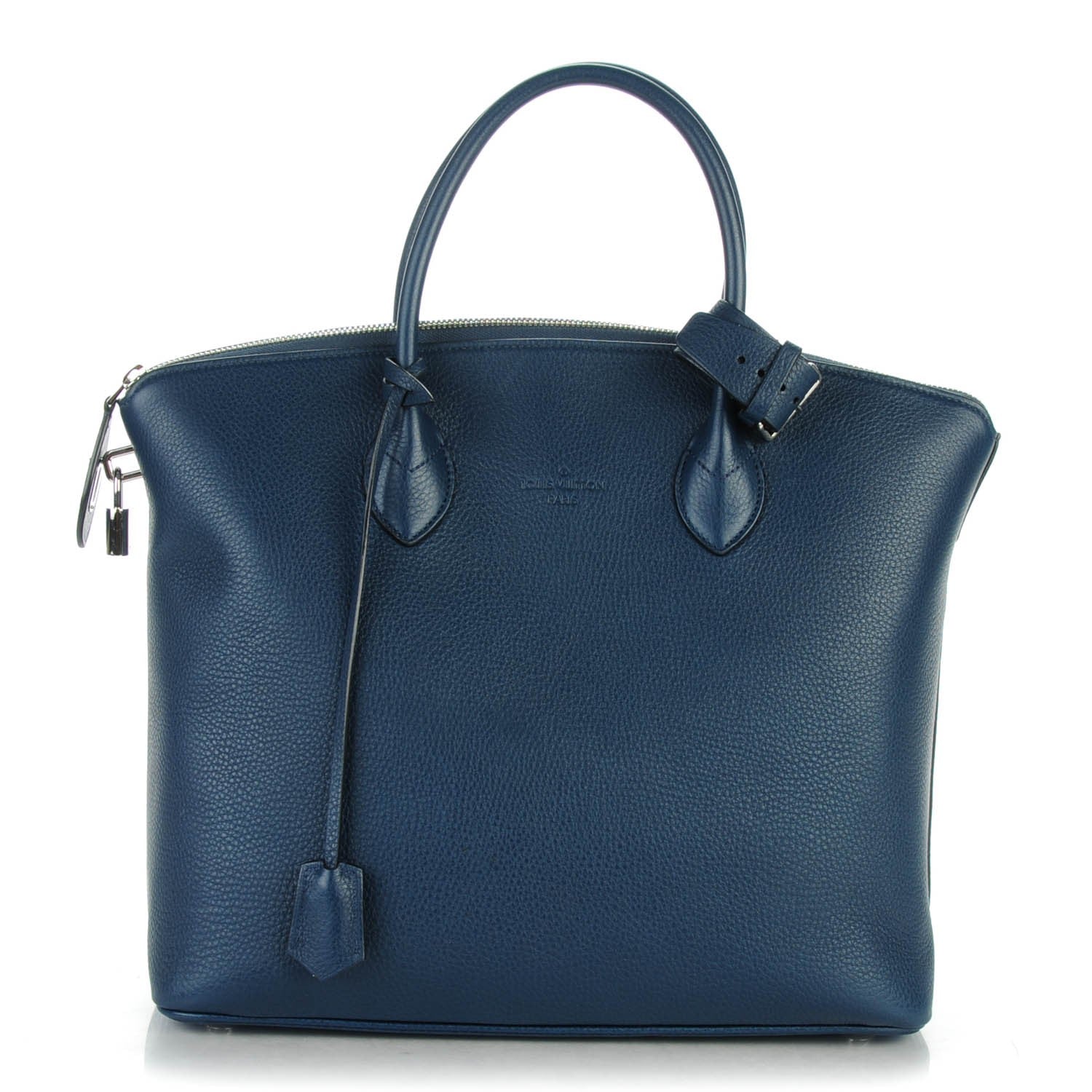 Louis Vuitton Veau Ecorce Haute Maroquinerie Lockit MM Blue Marine 1 of 8