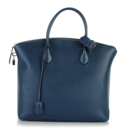 Louis Vuitton Veau Ecorce Haute Maroquinerie Lockit MM Blue Marine 1 of 8