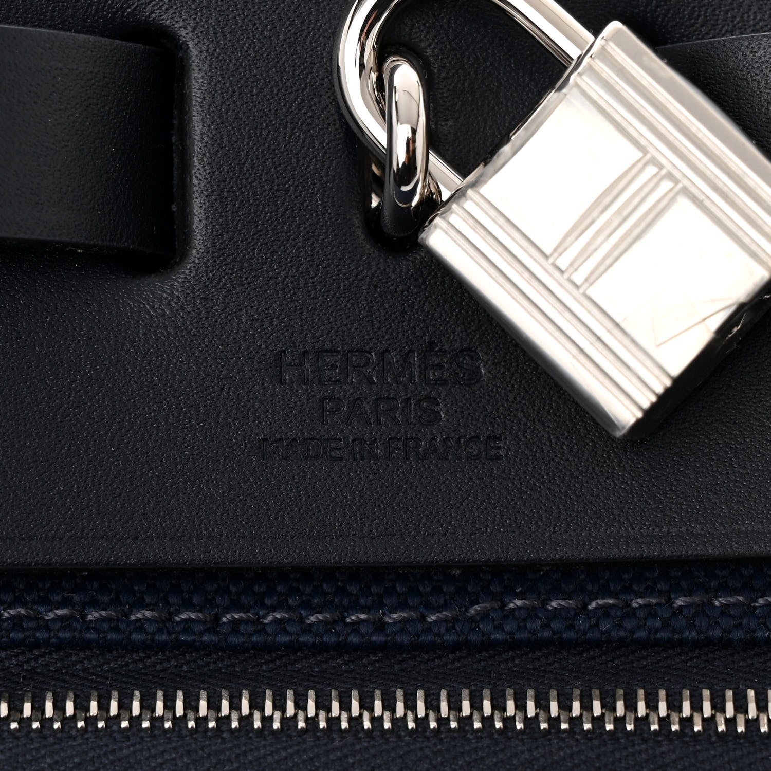 Hermes Military Toile Vache Hunter Herbag Zip 39 MM Bleu Saphir Blue Indigo 6 of 11