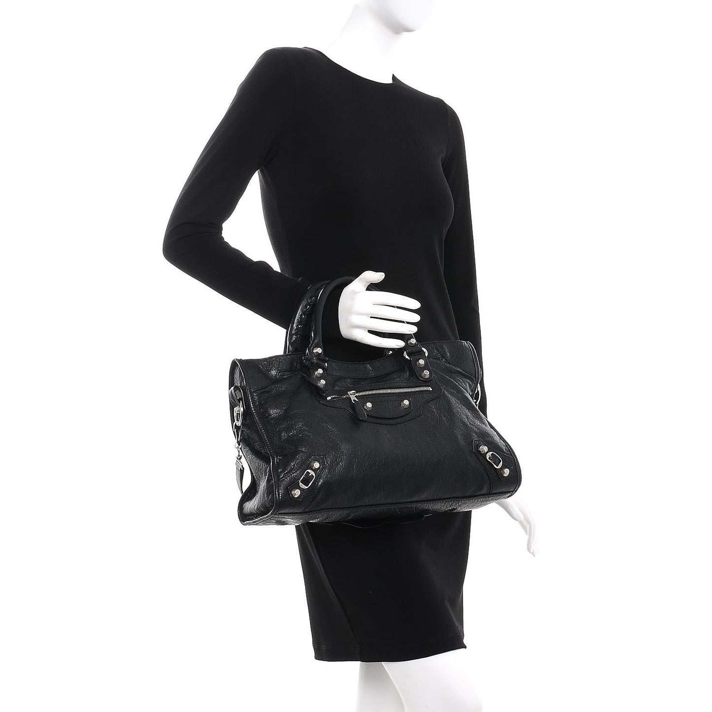 Agneau Giant 12 Silver Hardware City Black