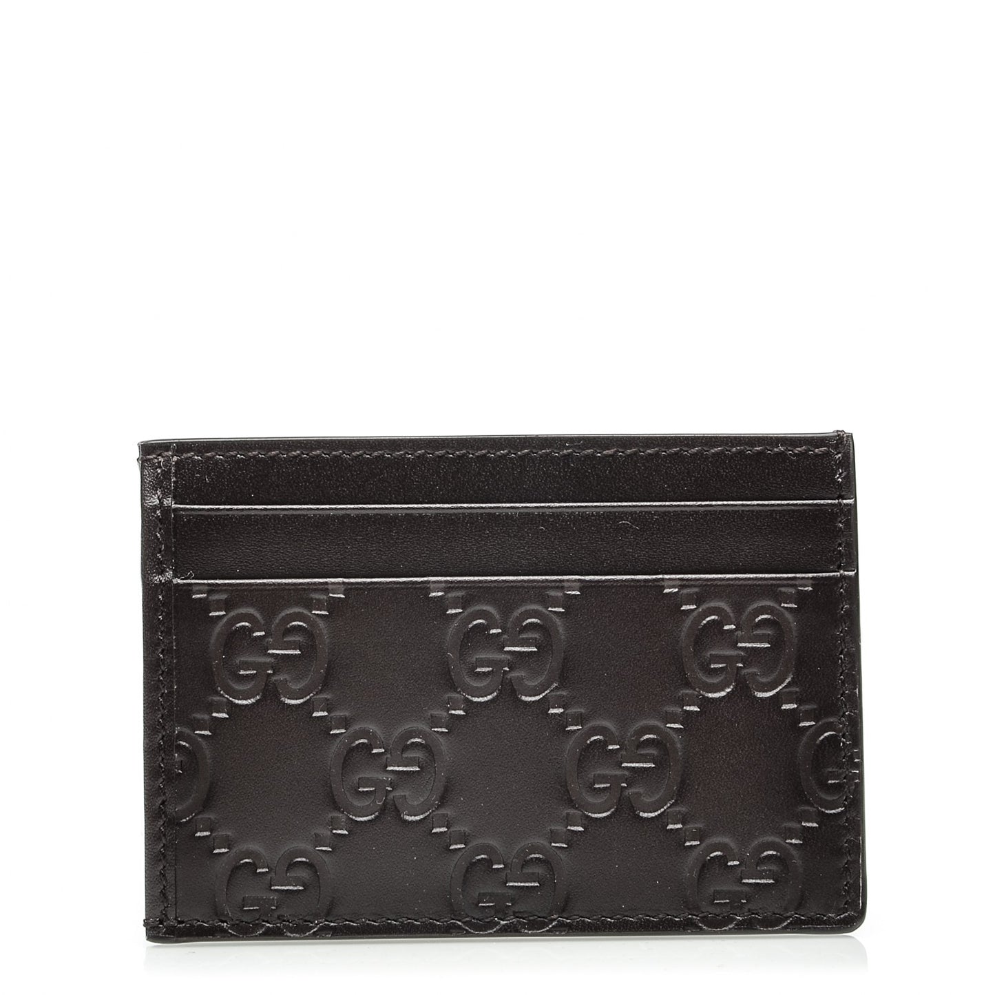 Guccissima Card Holder Dark Brown