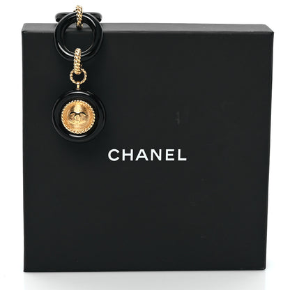 Chanel Enamel Medallion CC Link Bracelet Gold Black 5 of 5