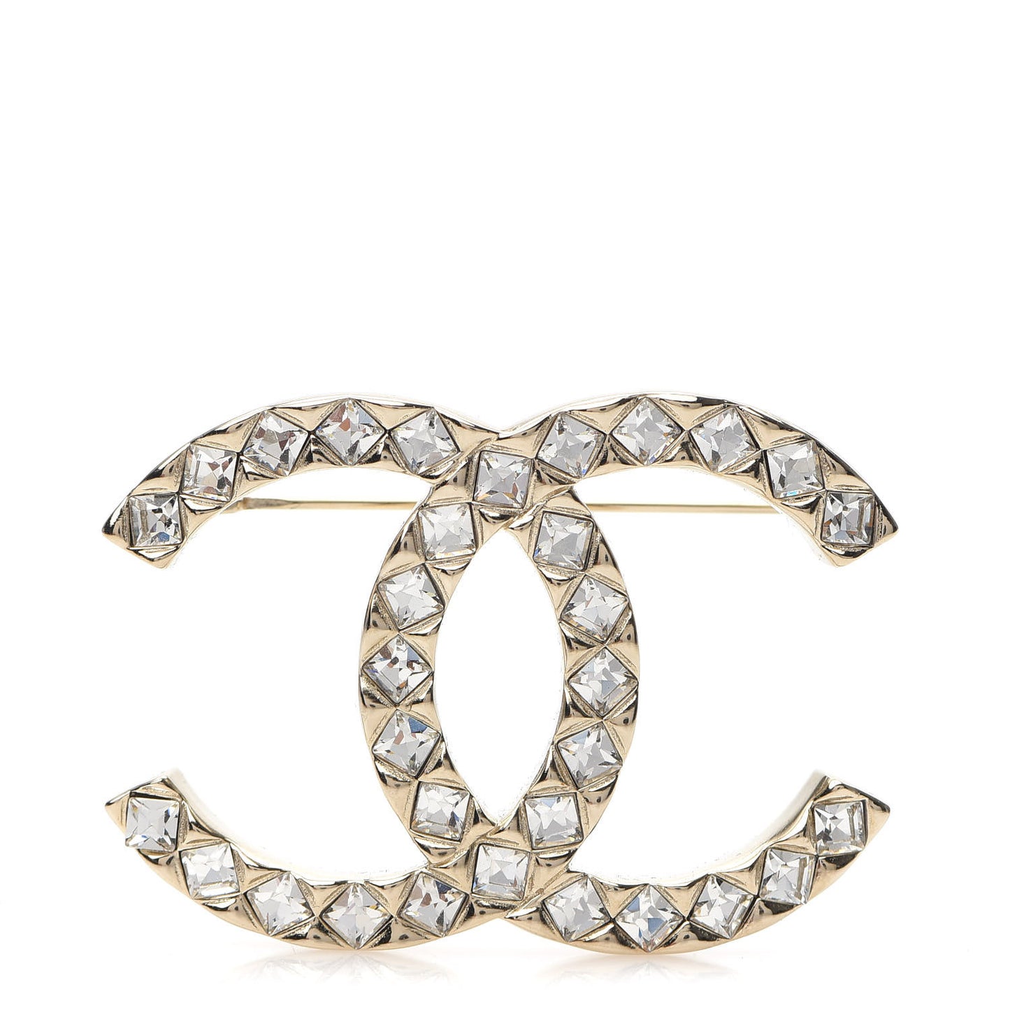 Baguette Crystal High Society CC Brooch Gold