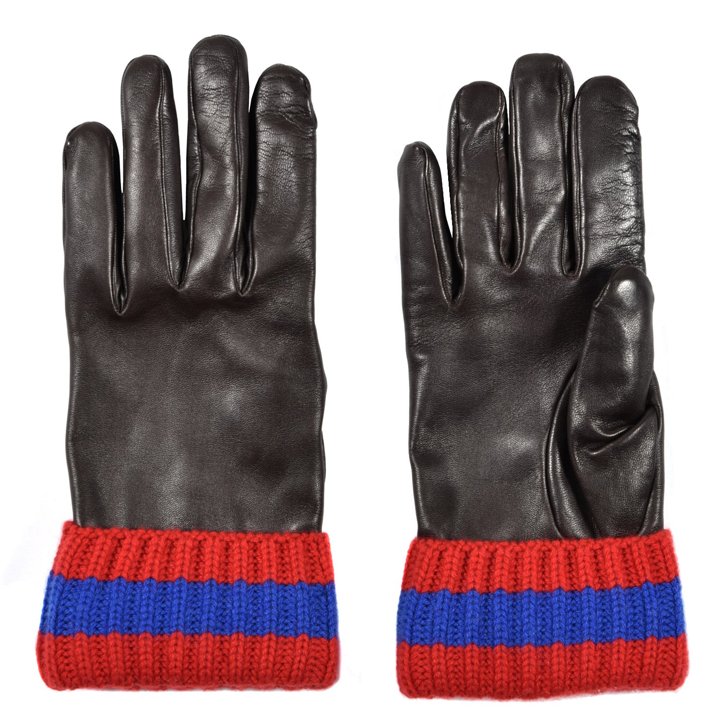 Nappa Cashmere Web Gloves L Dark Brown