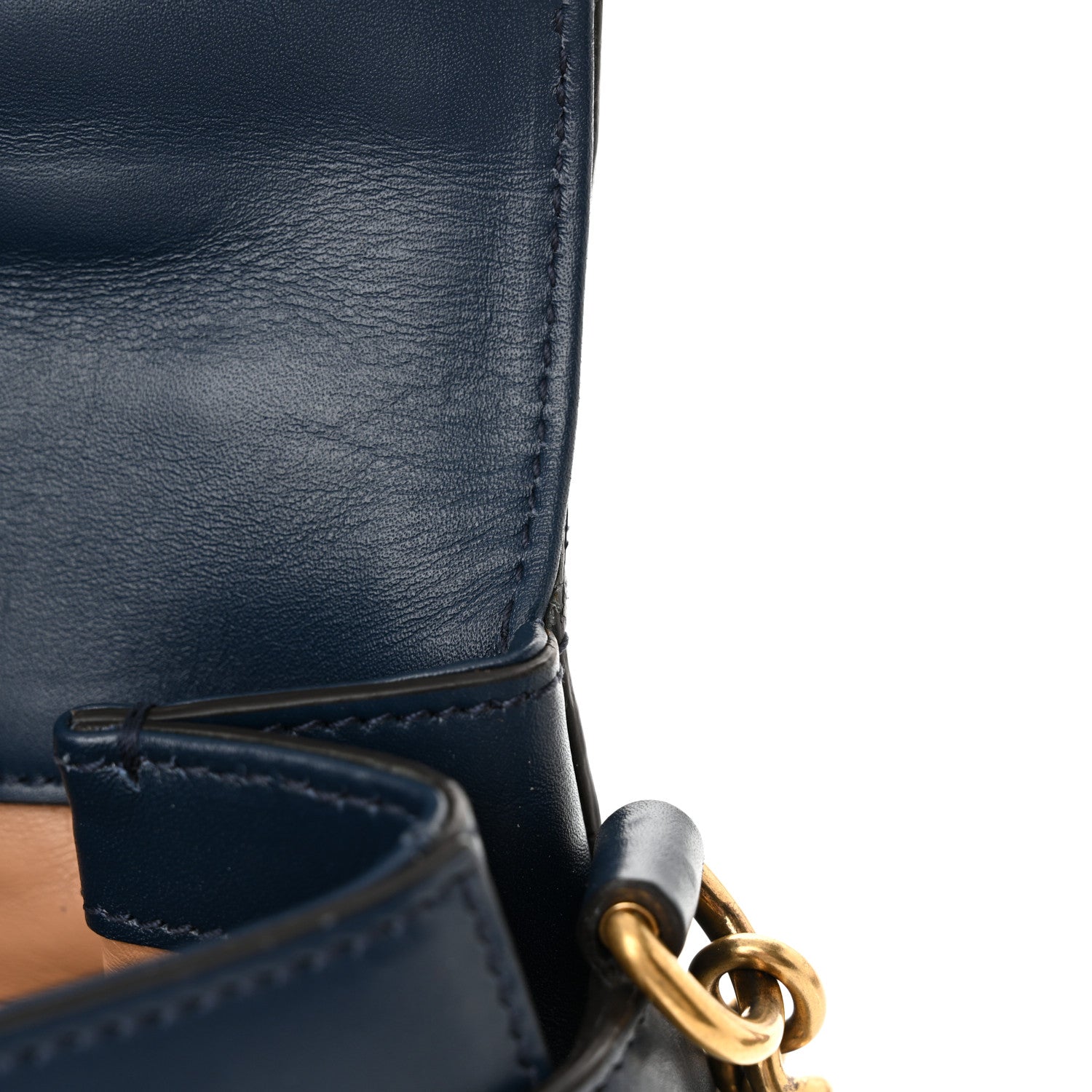 Gucci Nappa Pearl Studded Mini Queen Margaret Broadway Shoulder Bag Blue Agata 12 of 13
