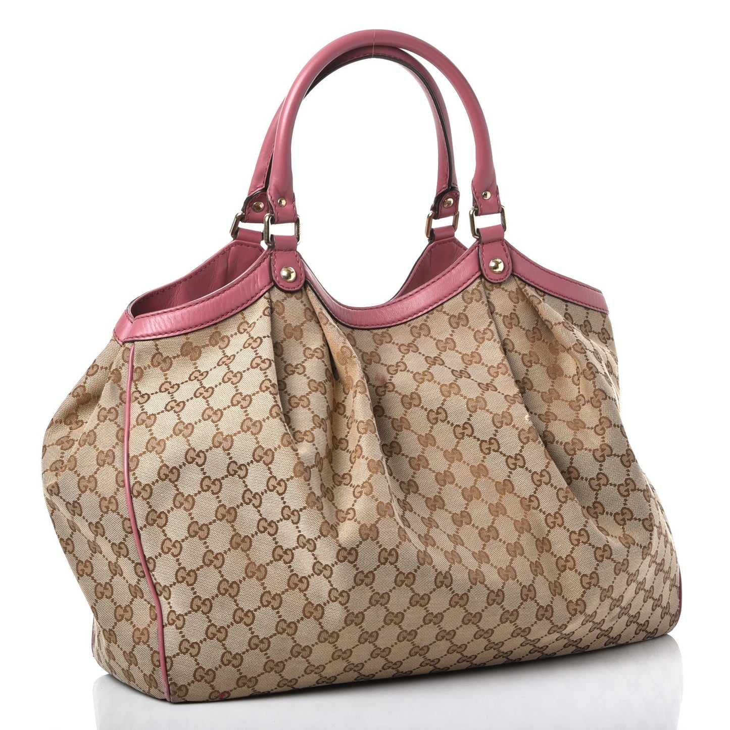 Monogram Large Sukey Tote Beige Peonia Flower
