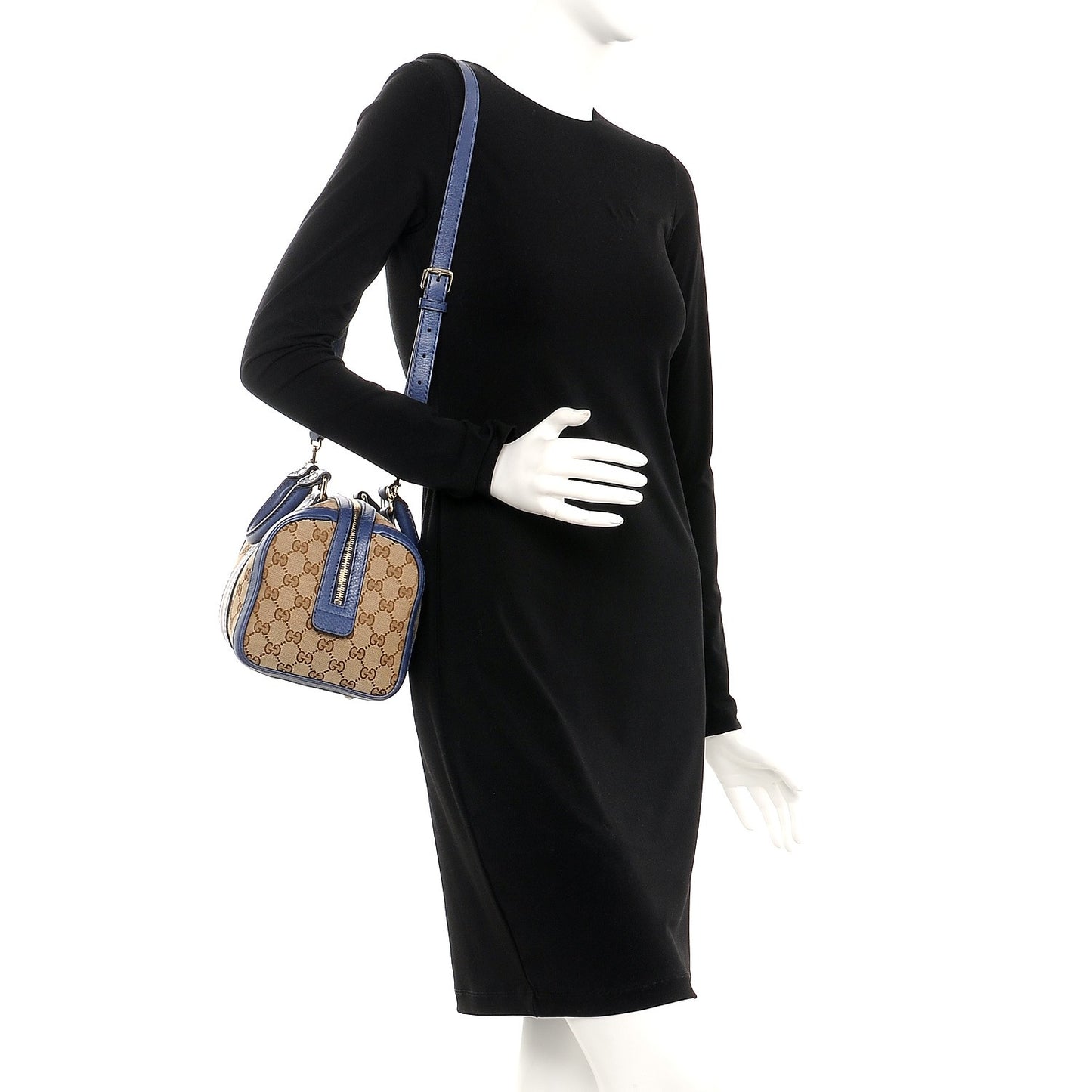 Monogram Vintage Web Small Boston Blue