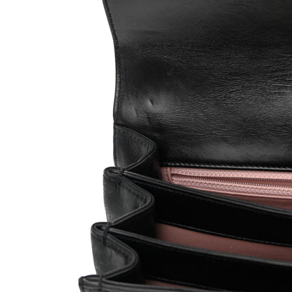 Chanel Iridescent Calfskin Quilted Small Straight Lined Flap Black 13 of 15