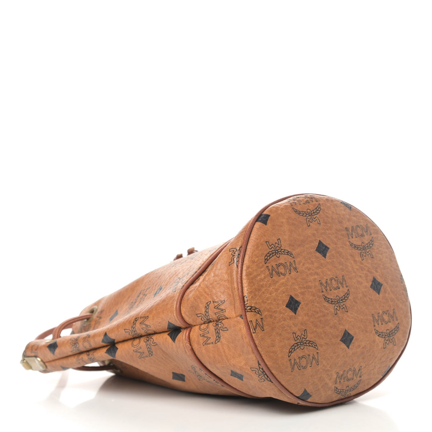 Visetos Drawstring Bucket Bag Cognac