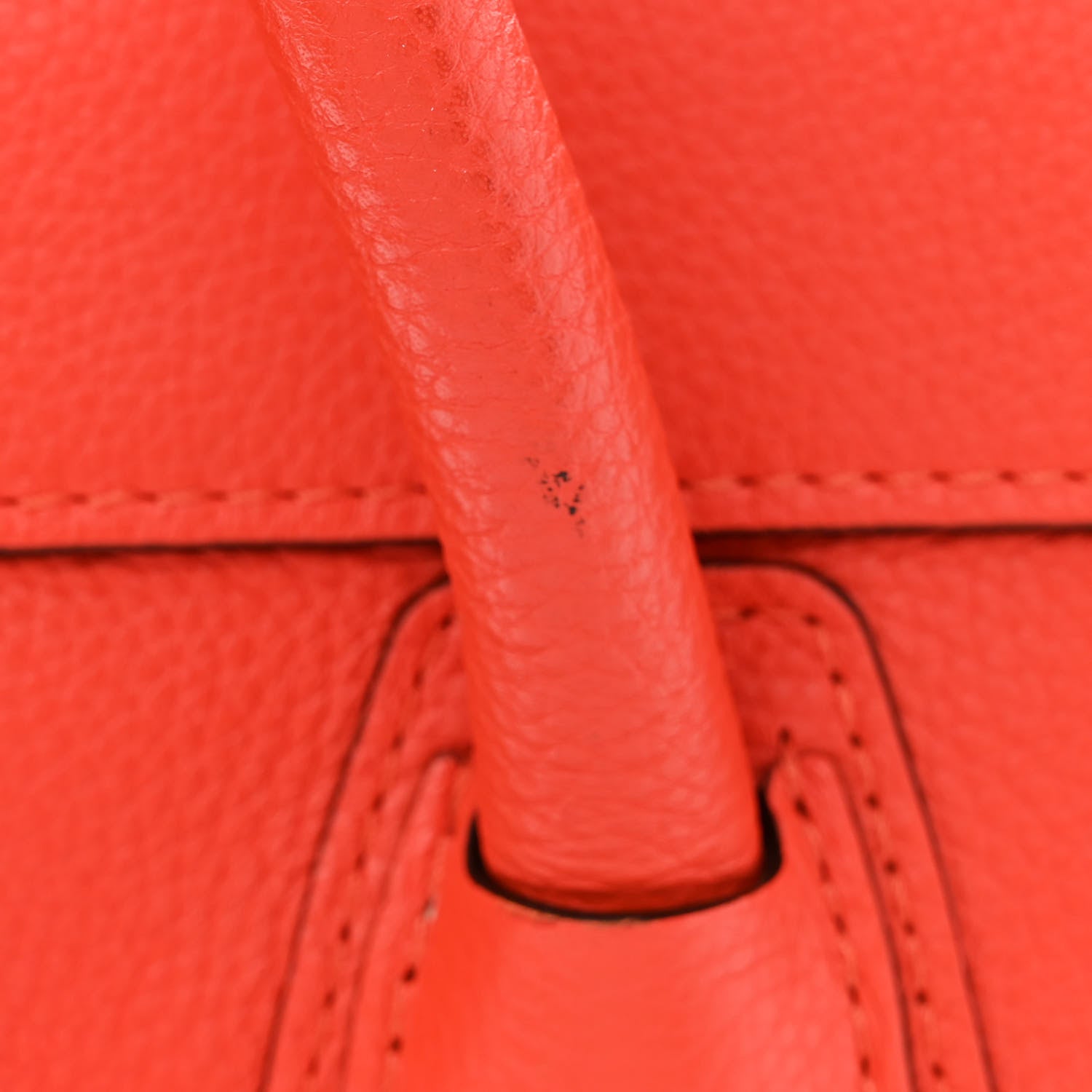 Celine Drummed Calfskin Mini Luggage Coquelicot 11 of 11