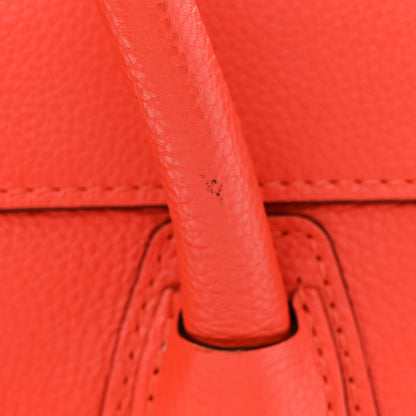 Celine Drummed Calfskin Mini Luggage Coquelicot 11 of 11