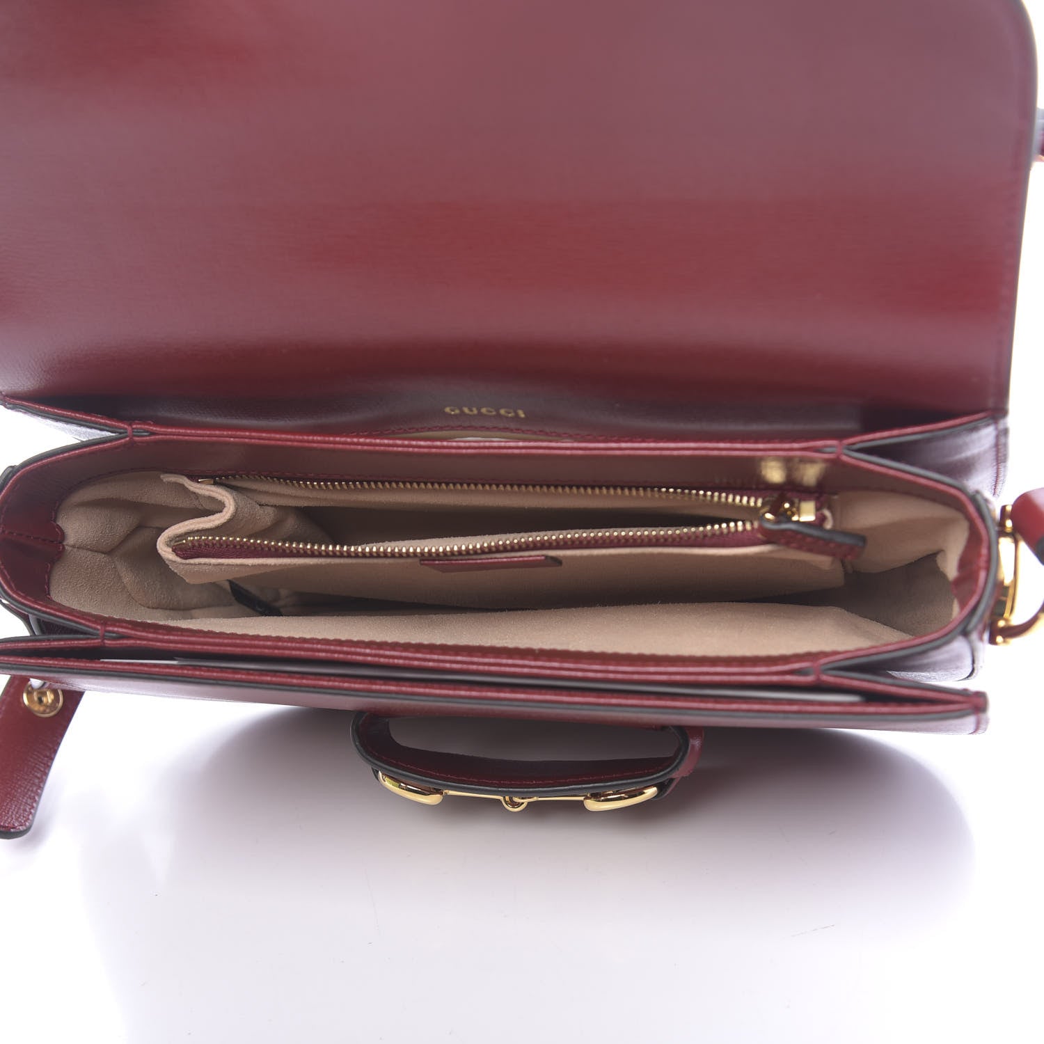 Gucci Azalea Calfskin Horsebit 1955 Shoulder Bag New Cherry Red 5 of 11
