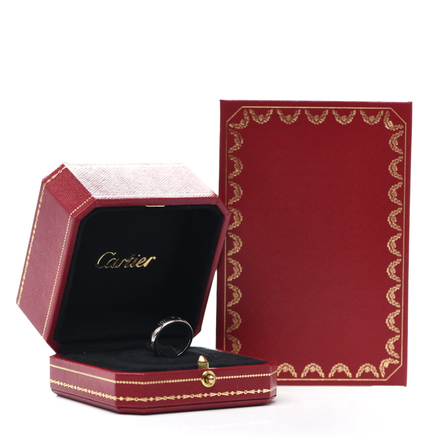 18K White Gold 4mm Happy Birthday Band Ring 49 4.75