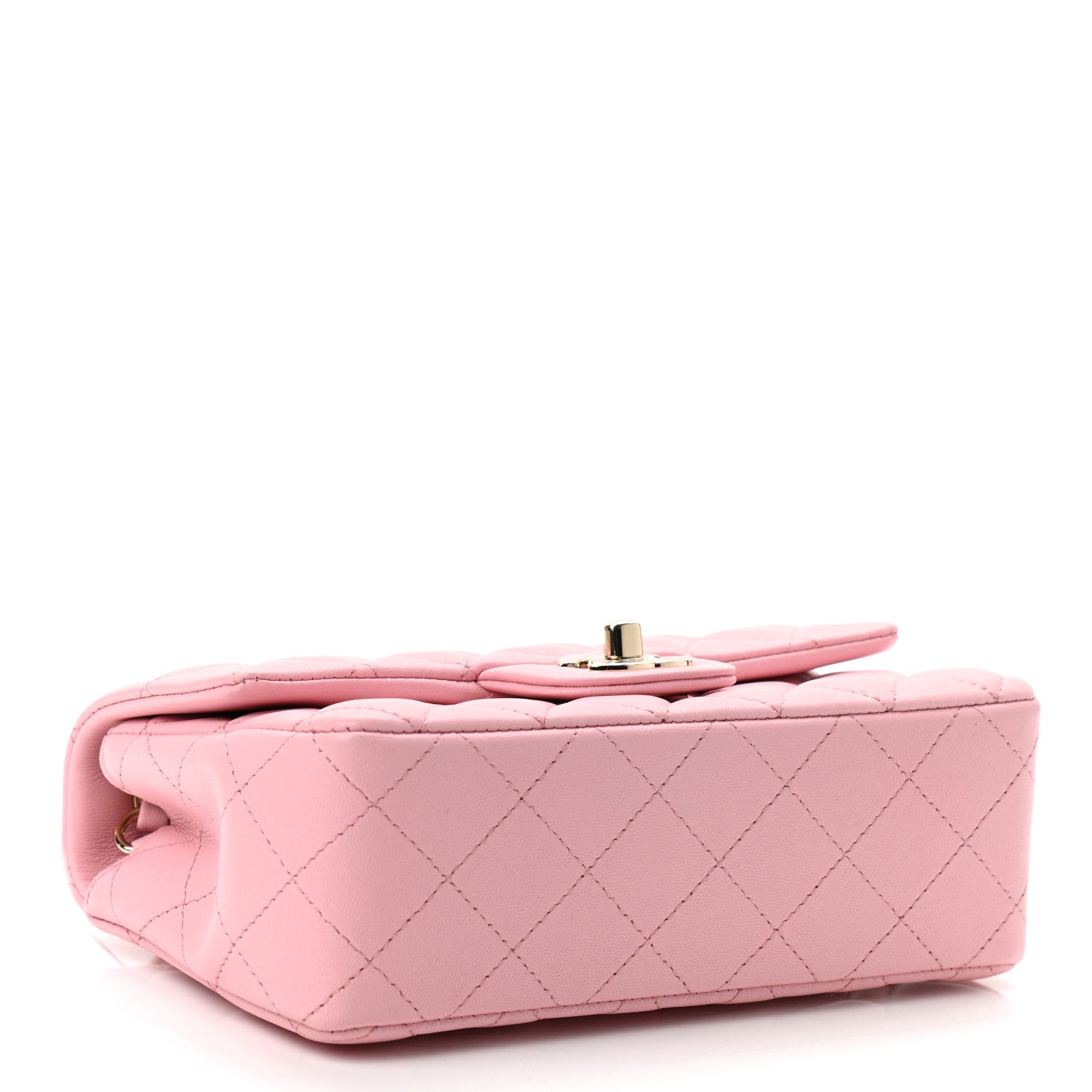 Chanel Lambskin Quilted Mini Rectangular Flap Pink 4 of 11