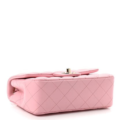 Chanel Lambskin Quilted Mini Rectangular Flap Pink 4 of 11