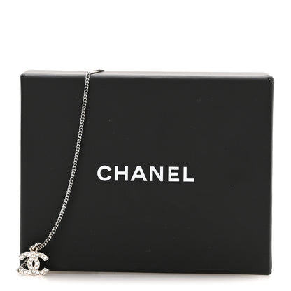 Chanel Crystal Timeless CC Necklace Silver 5 of 5