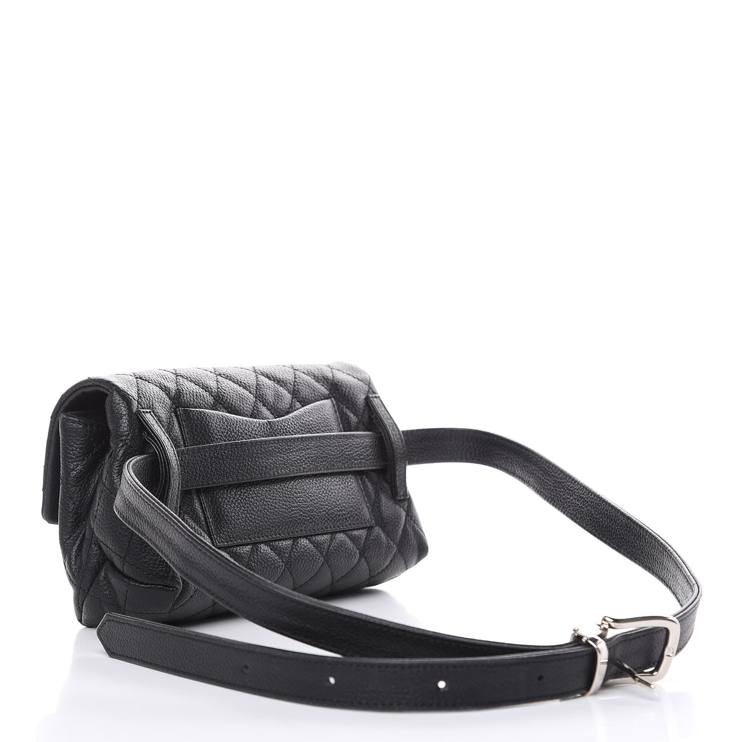 Chanel Grained Calfskin Quilted 2.55 Reissue Flap Belt Bag Clutch Black 3 of 17