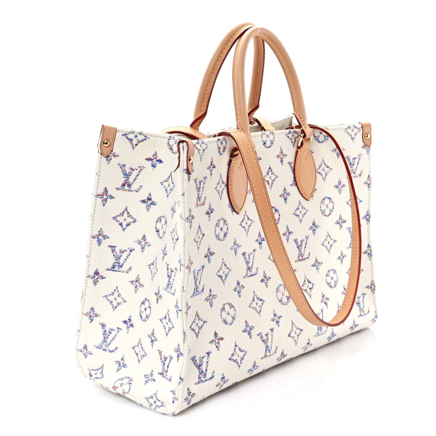 Louis Vuitton Monogram Jacquard Nautical Onthego MM Multicolor Beige 2 of 11