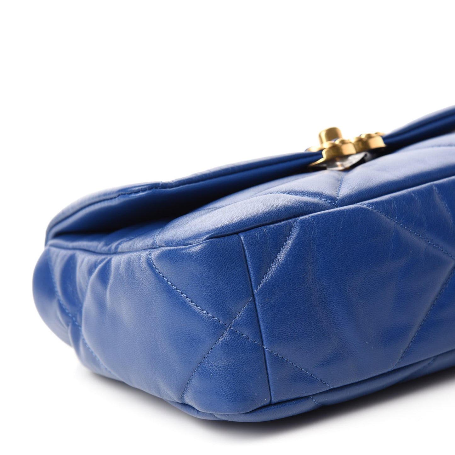 Goatskin Quilted Medium Chanel 19 Flap Dark Blue