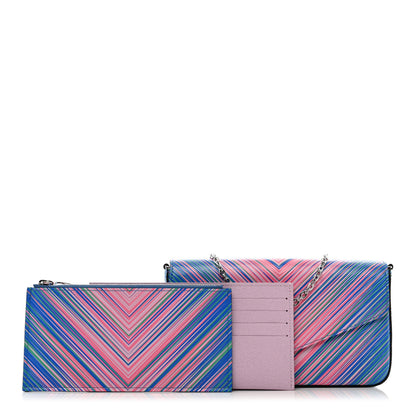 Louis Vuitton Epi Tropical Pochette Felicie Blue Rose 1 of 8