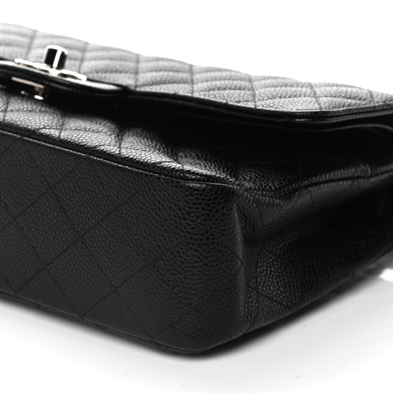 Chanel Caviar Quilted Medium Double Flap Black 10 of 11