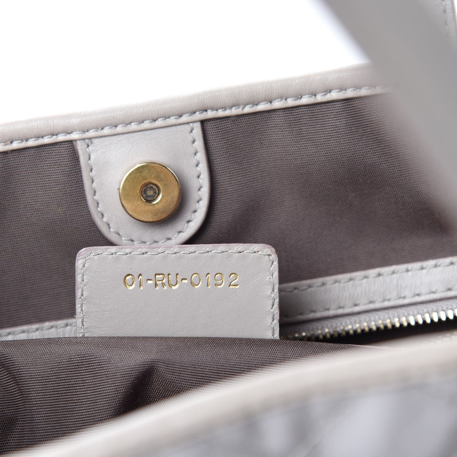 Christian Dior Coated Canvas Cannage Small Panarea Tote Grey 9 of 10
