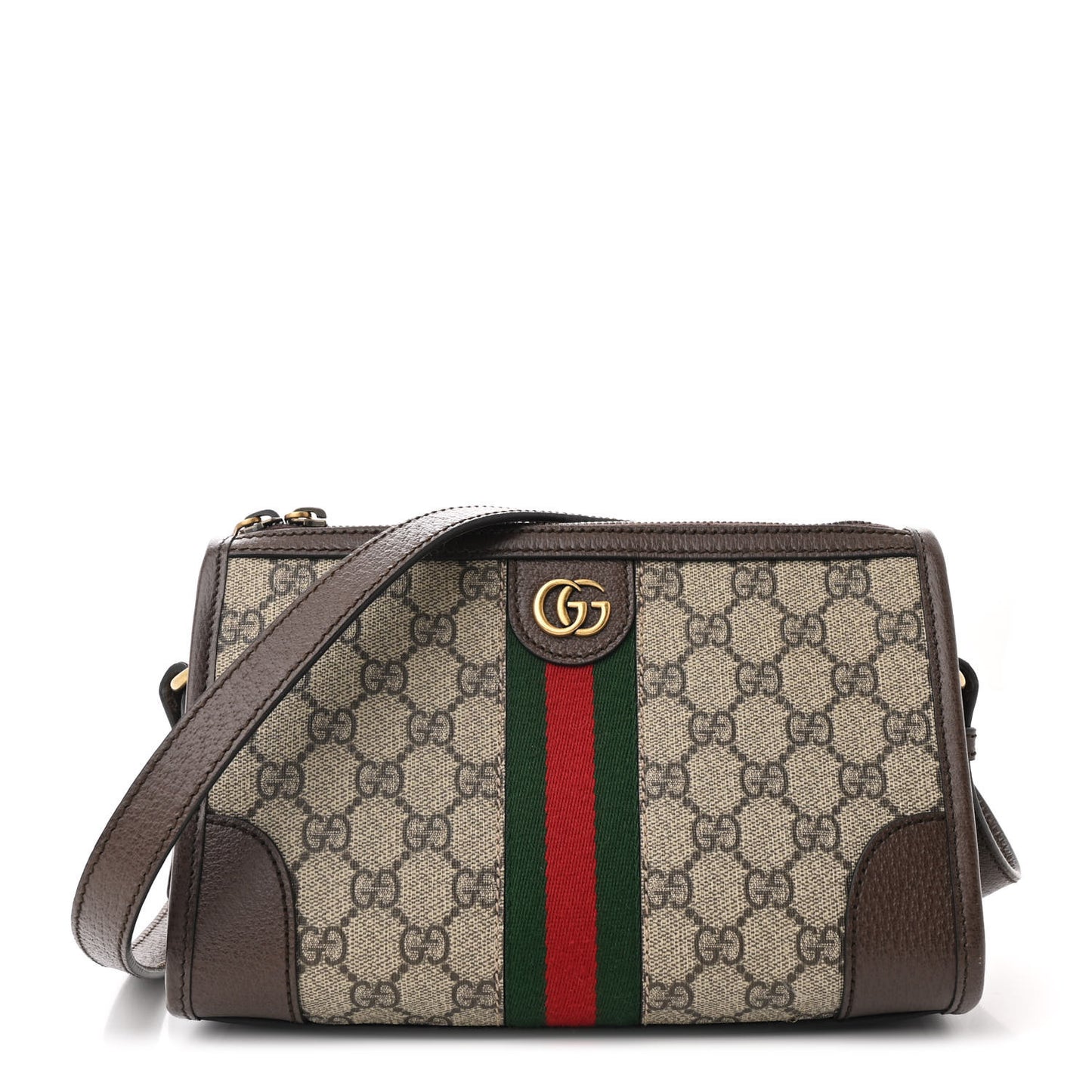 GG Supreme Monogram Web Small Ophidia Messenger Bag Beige Ebony New Acero