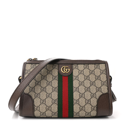 Gucci GG Supreme Monogram Web Small Ophidia Messenger Bag Beige Ebony New Acero 1 of 10