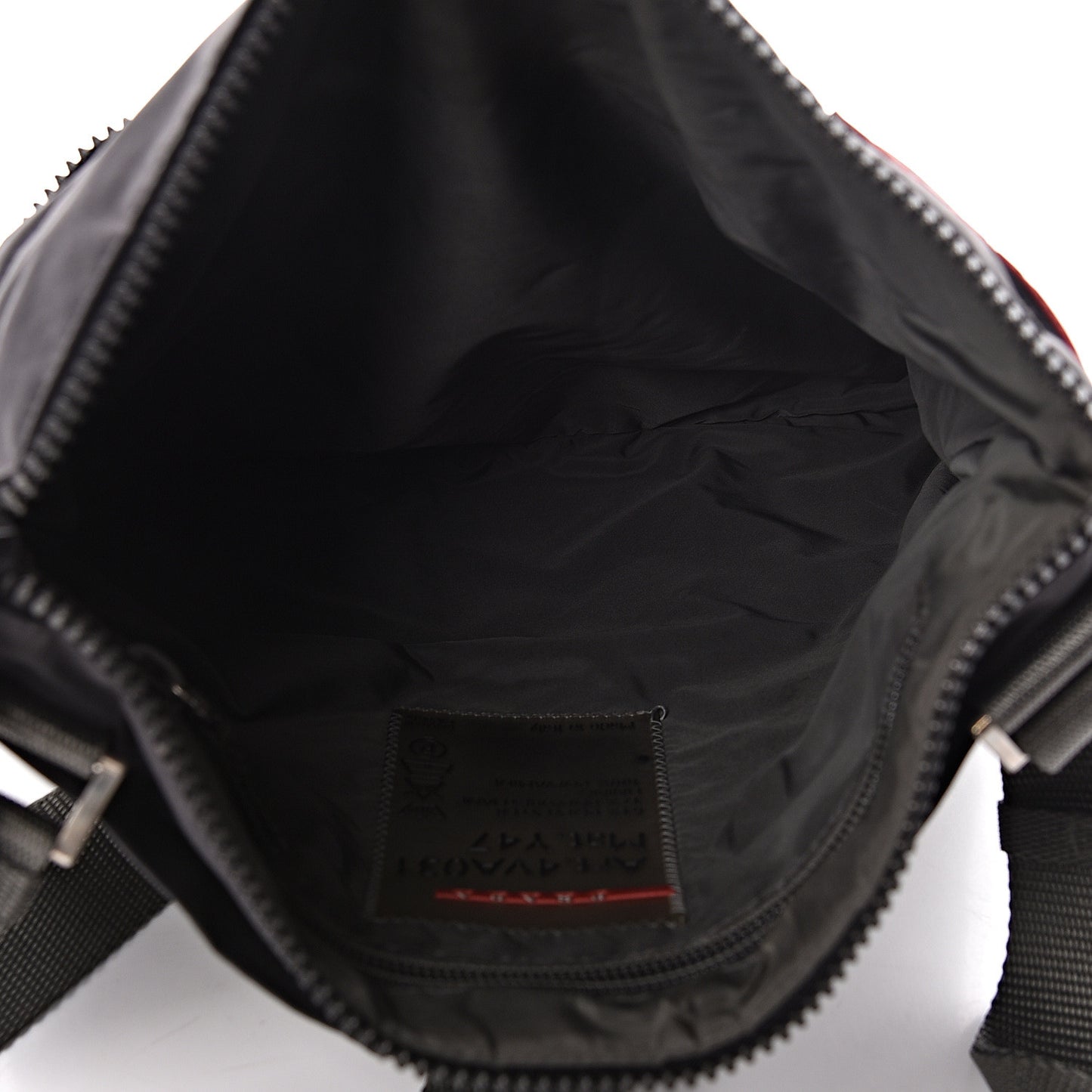 Tessuto Nylon Flat Messenger Bag Grey