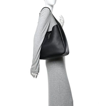 Saint Laurent Smooth Calfskin Large Le 5 A 7 Soft Hobo Black 3 of 21
