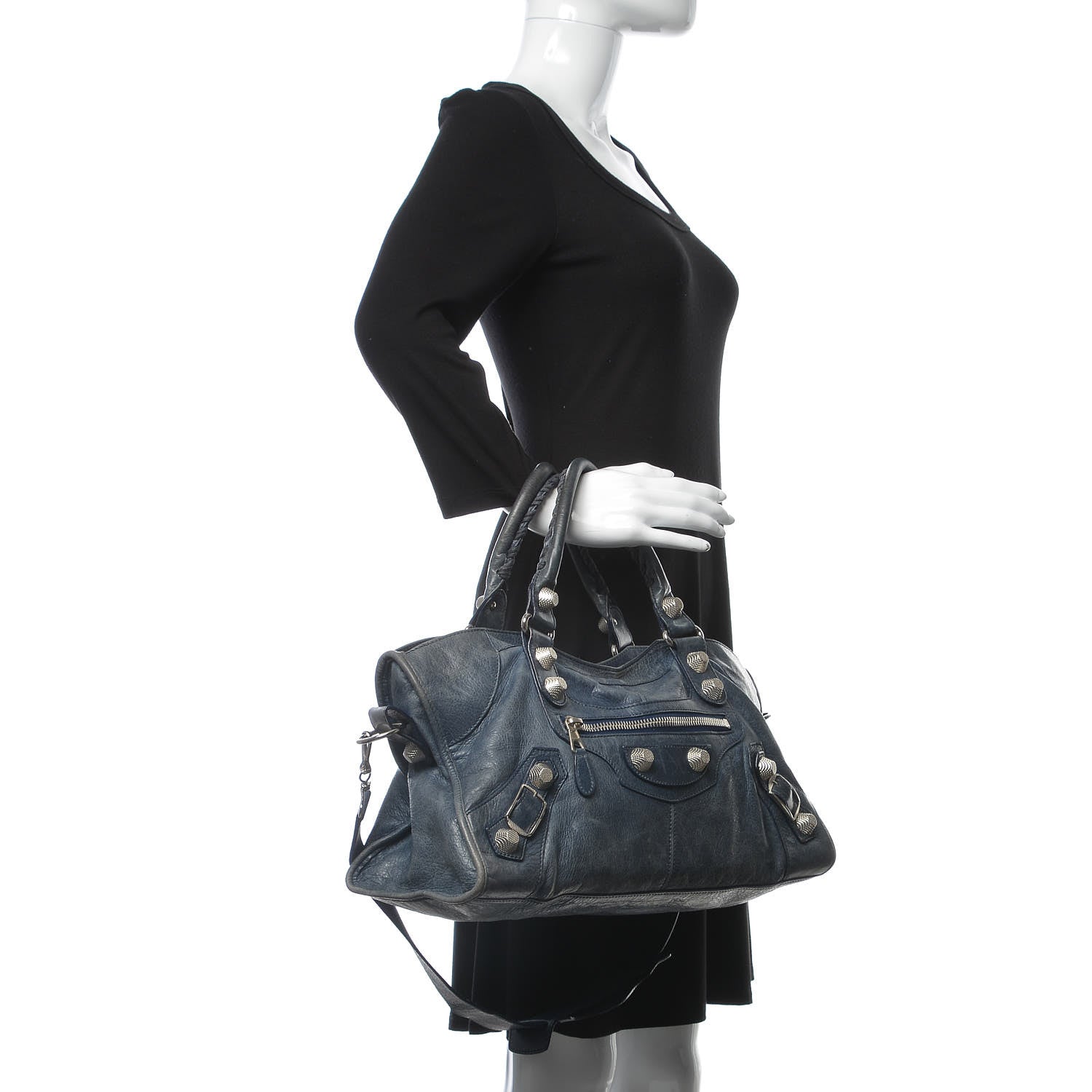 Balenciaga Agneau Giant 21 Silver Hardware Part Time Bleu Roi 2 of 20
