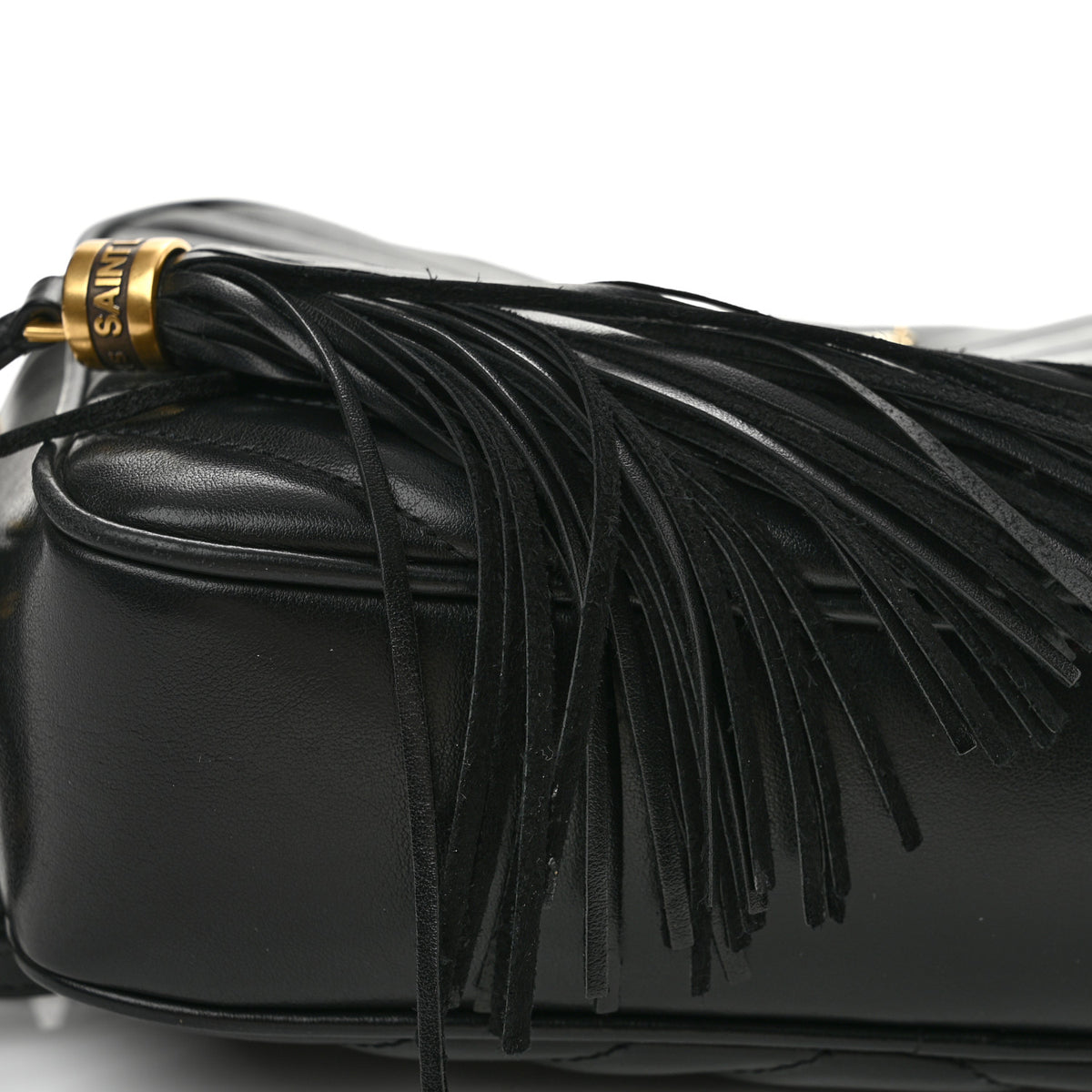 Saint Laurent Calfskin Matelasse Monogram Lou Camera Bag Black 12 of 13