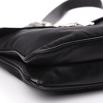 Prada Tessuto Nylon Nappa Shoulder Bag Black 7 of 13