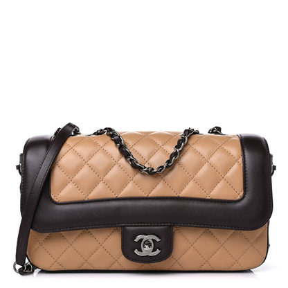 Chanel Calfskin Quilted Medium Coco Corset Flap Brown Beige 1 of 14
