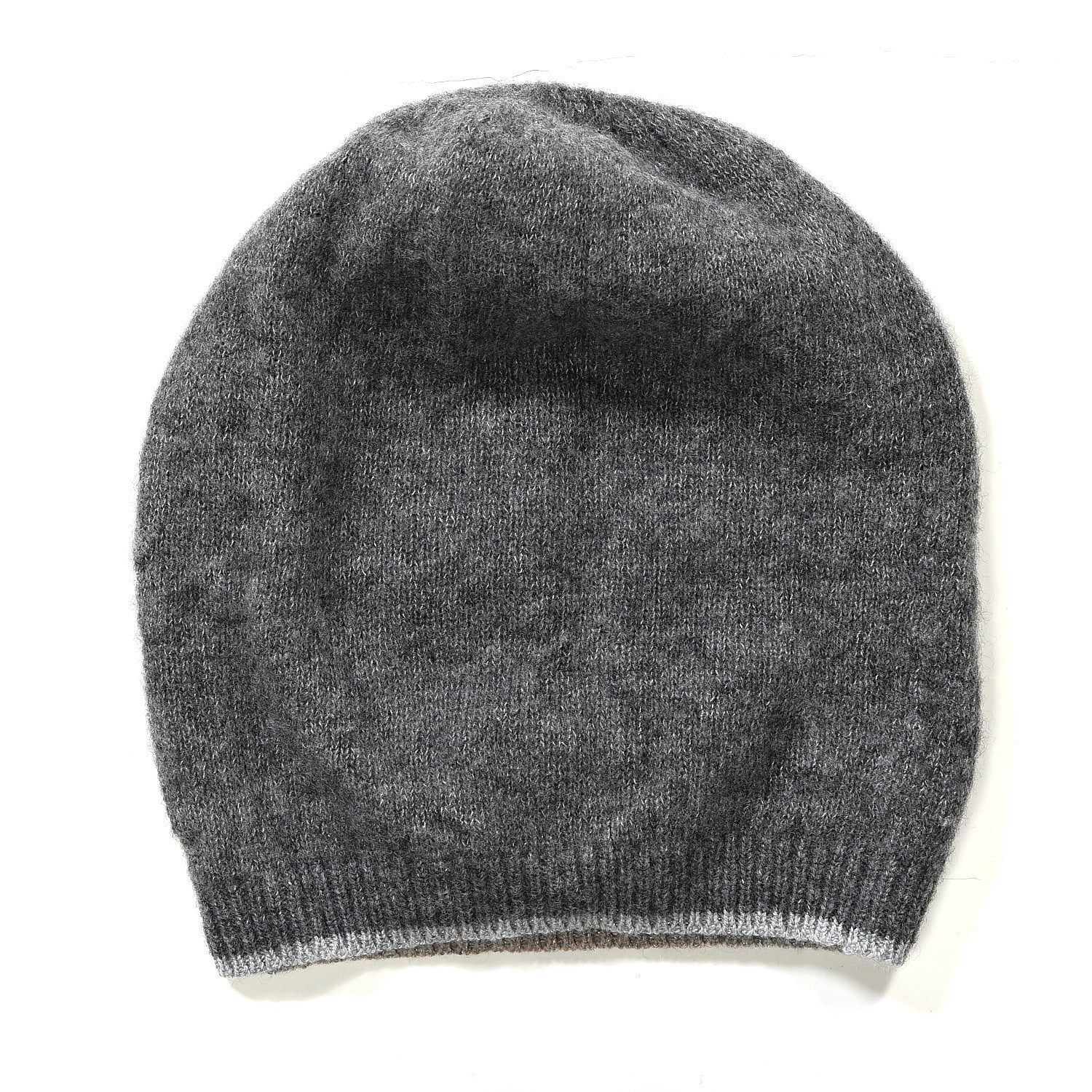 Chanel Cashmere Blend CC Beanie Hat Grey 3 of 4