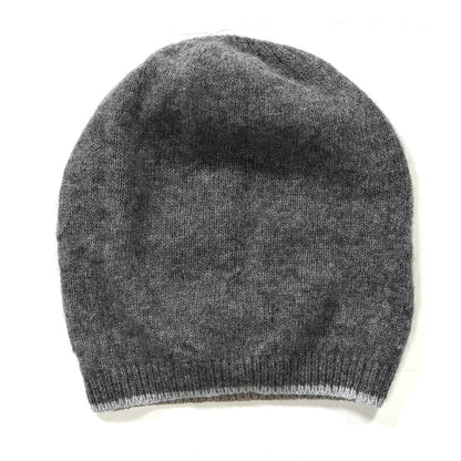 Chanel Cashmere Blend CC Beanie Hat Grey 3 of 4