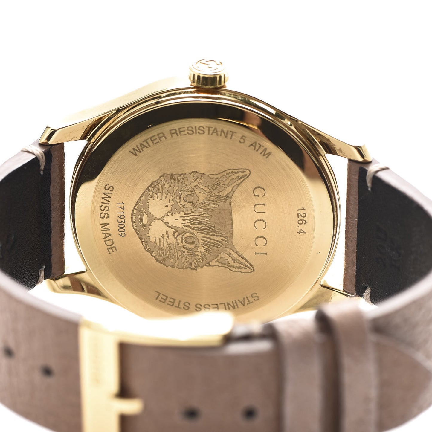 Stainless Steel Calfskin 38mm G-Timeless Moth Quartz Watch Brown