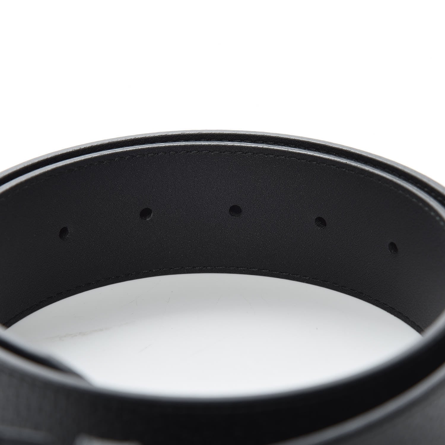 Gucci Textured Calfskin Double G 40mm Belt 75 30 Black 5 of 7