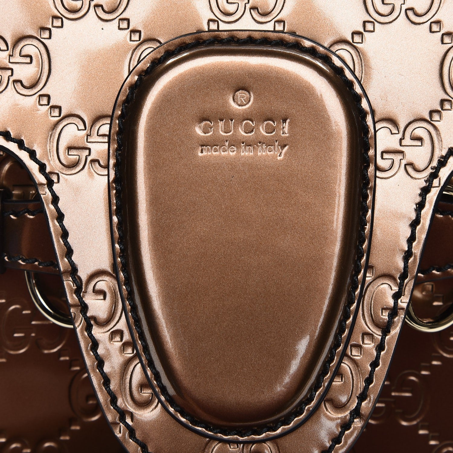 Gucci Shine Guccissima Large Emily Chain Shoulder Bag Acero 8 of 8