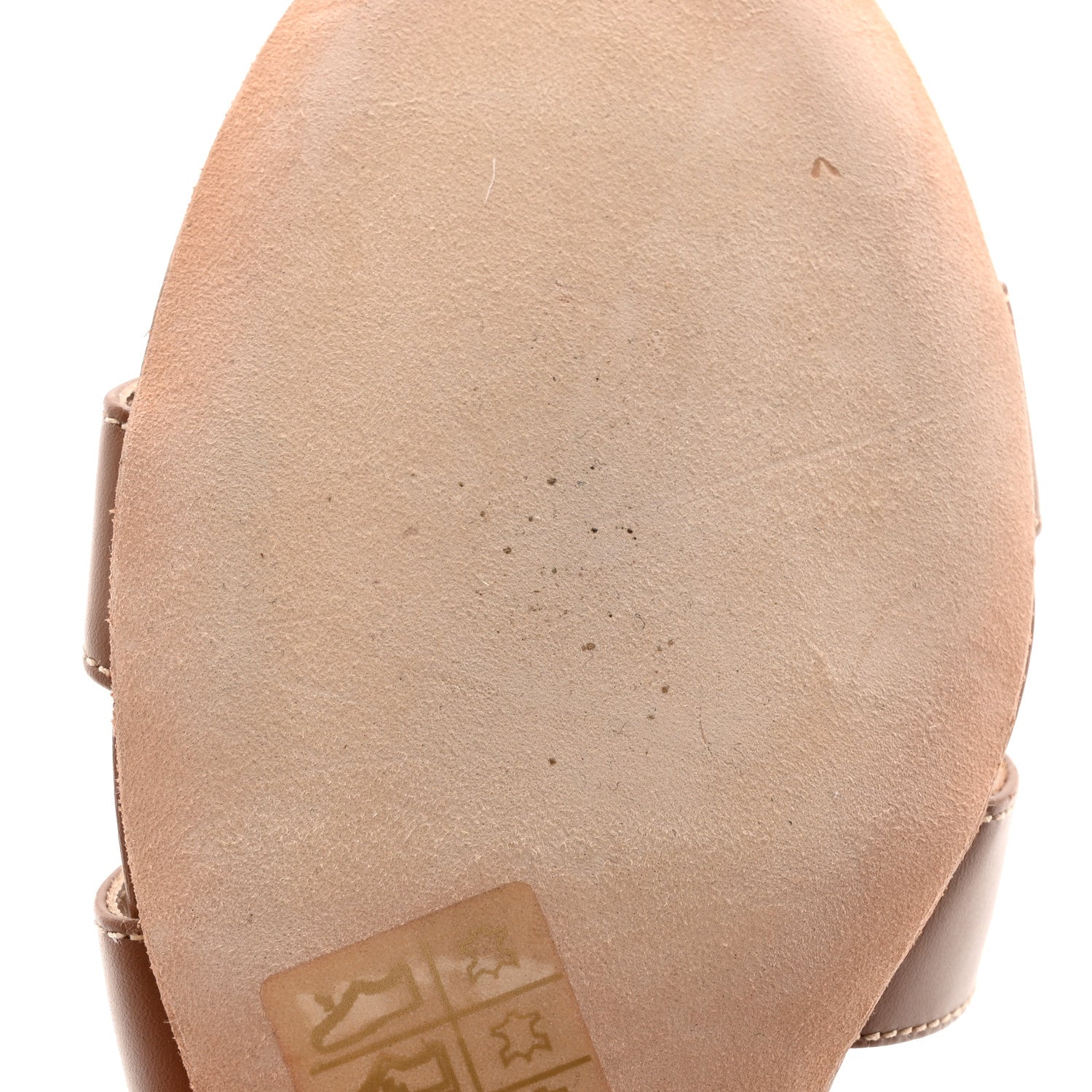 Hermes Calfskin Oasis Sandals 37.5 Gold 13 of 14