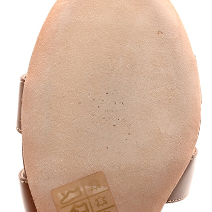 Hermes Calfskin Oasis Sandals 37.5 Gold 13 of 14