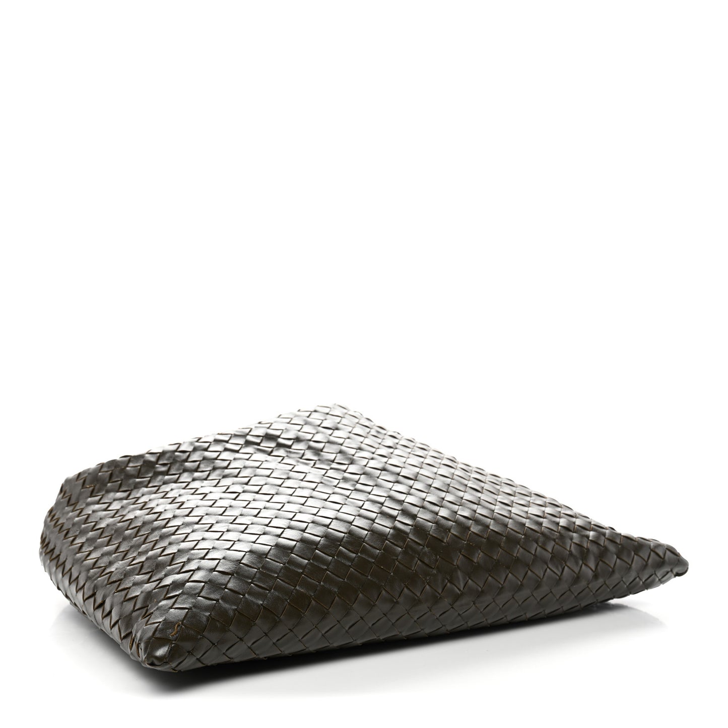 Calfskin Intrecciato Large Hop Kaki