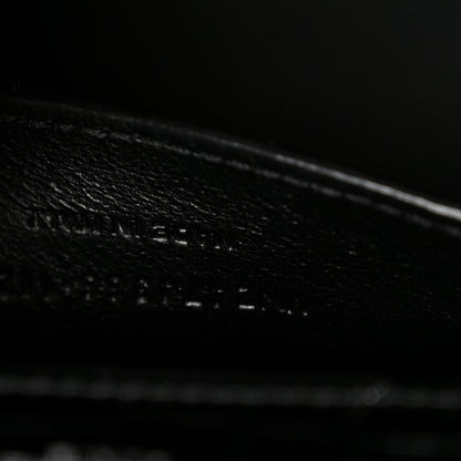 Saint Laurent Calfskin Crocodile Embossed Small Classic Monogram Kate Tassel Satchel Black 8 of 12